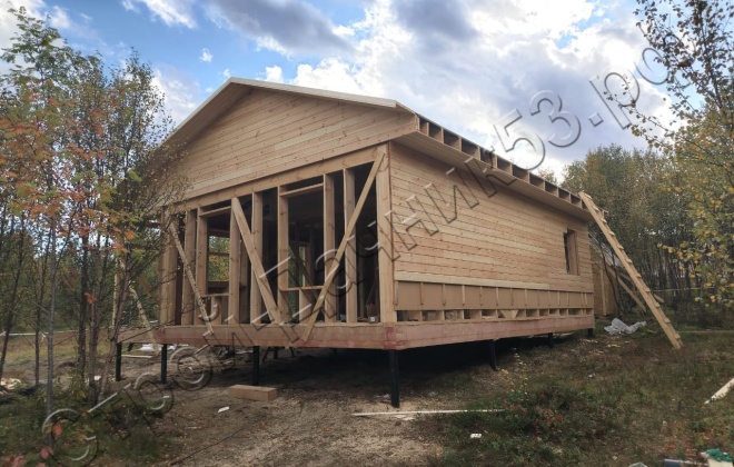 4 Каркасно-щитовой дом Д-37, 9х6м, 65 М², Мурманская область, посёлок Минькино. (8)